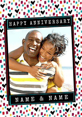Contemporary Style Photo Anniversary 3D Card