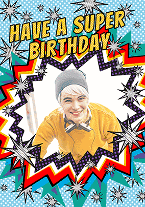 Have A Super Birthday 3D Photo Card