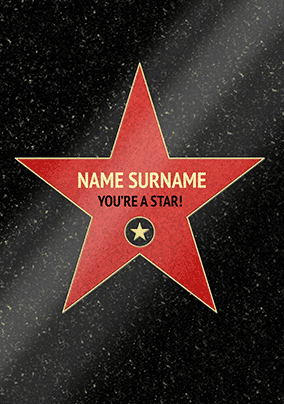 You're a Star Personalised 3D Card