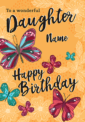 Wonderful Daughter Personalised 3D Birthday Card