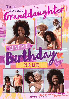 Lovely Granddaughter 3D Photo Birthday Card