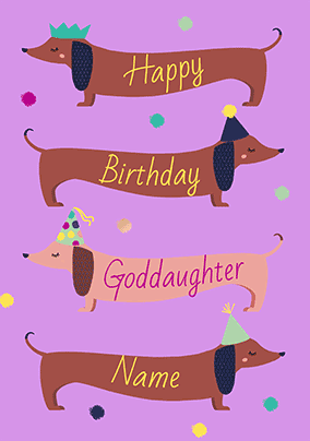 Goddaughter Personalised 3D Birthday Card