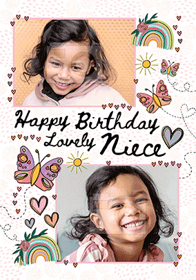 Lovely Niece 3D Photo Birthday Card