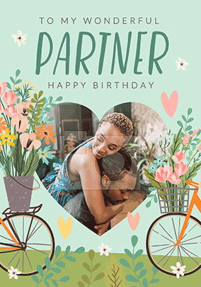 Wonderful Partner 3D Photo Birthday Card