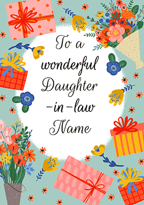 Wonderful Daughter in Law Personalised 3D Birthday Card