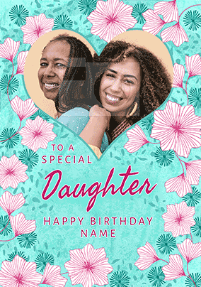 Special Daughter 3D Photo Birthday Card