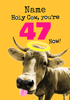 Happy Birthday Holy Cow 3D Card