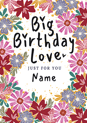 Big Birthday Love Personalised 3D Card