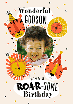 Wonderful Godson 3D Photo Birthday Card