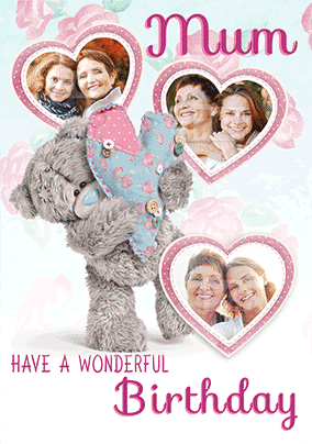 Me To You Mum Multi Photo Upload Birthday 3D Card