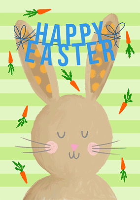 Flip Reveal Bunny Photo Easter Card