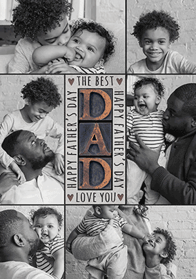 Dad 6 Photo Upload Father's Day Card