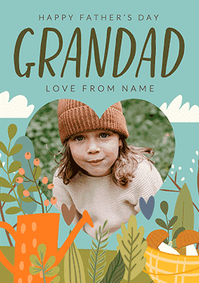 Grandad on Father's Day - Gardening Photo Card