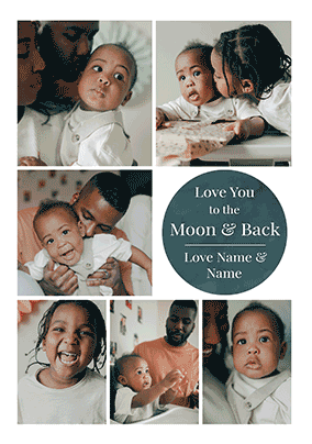 Moon & Back - Photo Father's Day Card