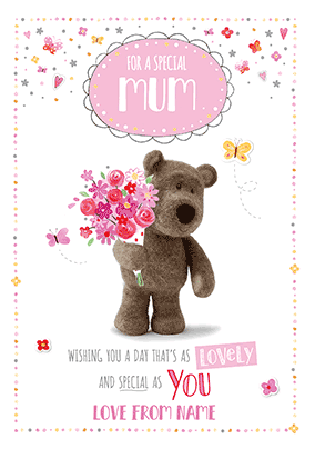 Barley Bear Mum Birthday 3D Card