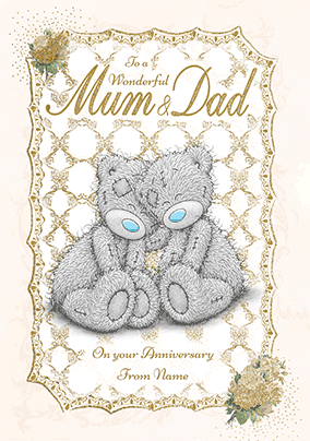 Me To You - Mum & Dad Anniversary Personalised 3D Card