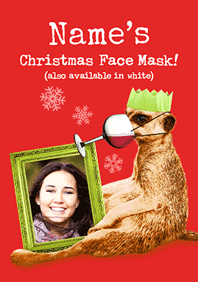 Christmas Face Mask 3D Photo Card
