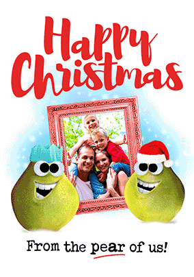 From the Pear of Us Photo 3D Christmas Card