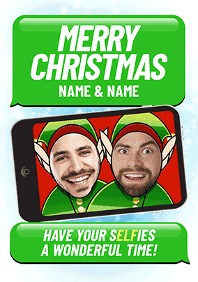 Christmas Elfies 3D Photo Card