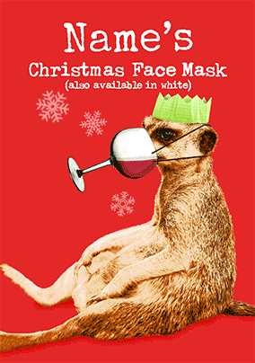Christmas Face Mask Personalised 3D Card