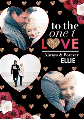 To the One I Love Photo 3D Card - Always & Forever