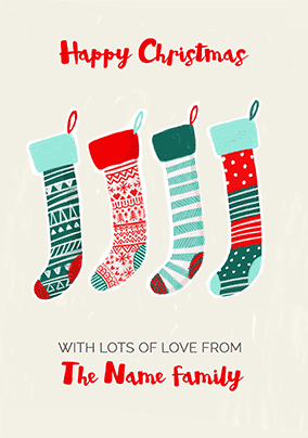 Christmas Stockings 3D Card