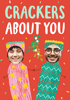 Crackers 3d Christmas card