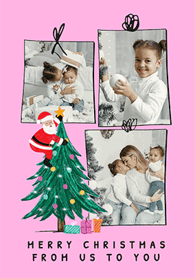 Santa Tree 3D Christmas card