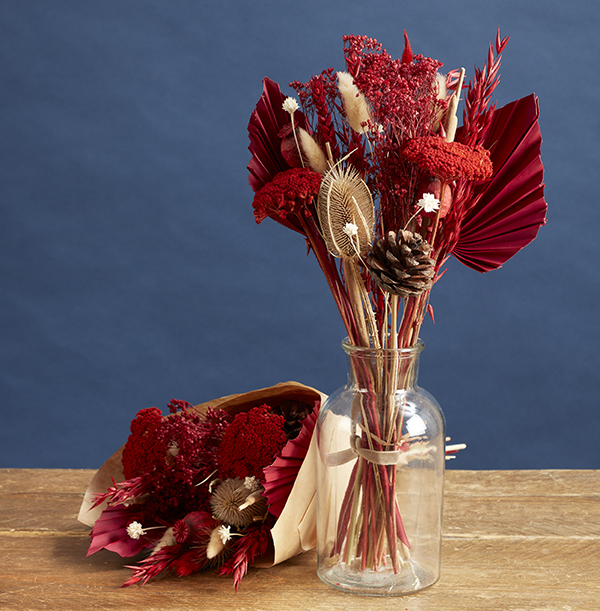 The Red Velvet Valentines Dried Flower Bouquet