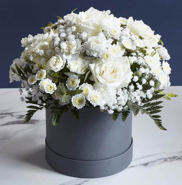 The Luxor White Flower Hatbox - £36.99