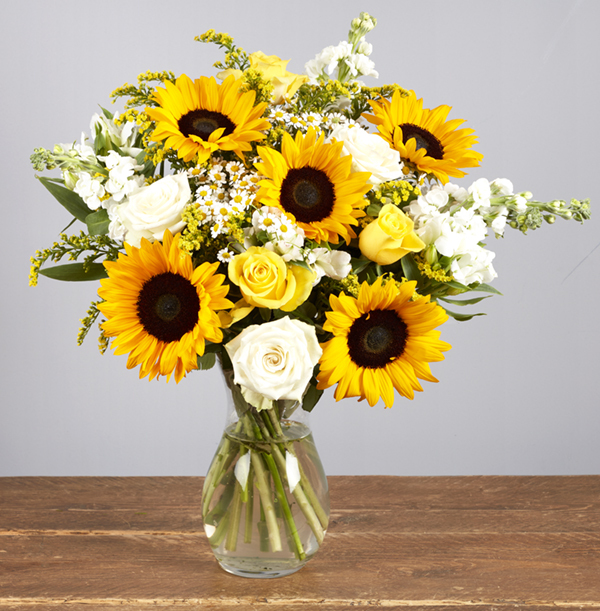 The Sunflower and Rose Bouquet Funky Pigeon