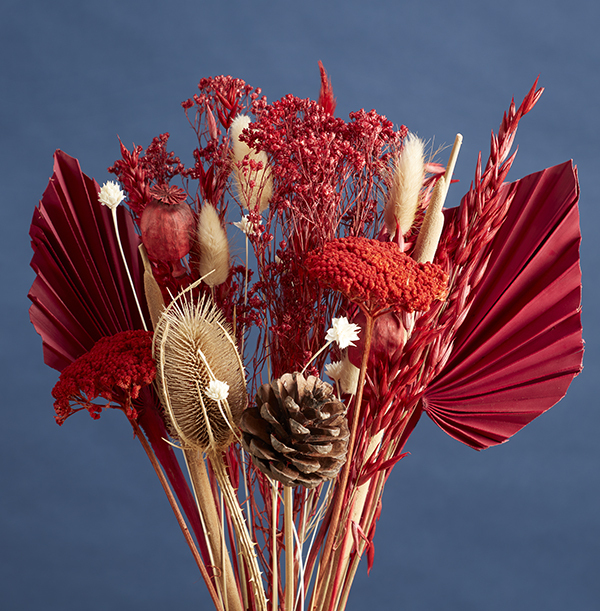 The Red Velvet Dried Flower Bouquet Funky Pigeon