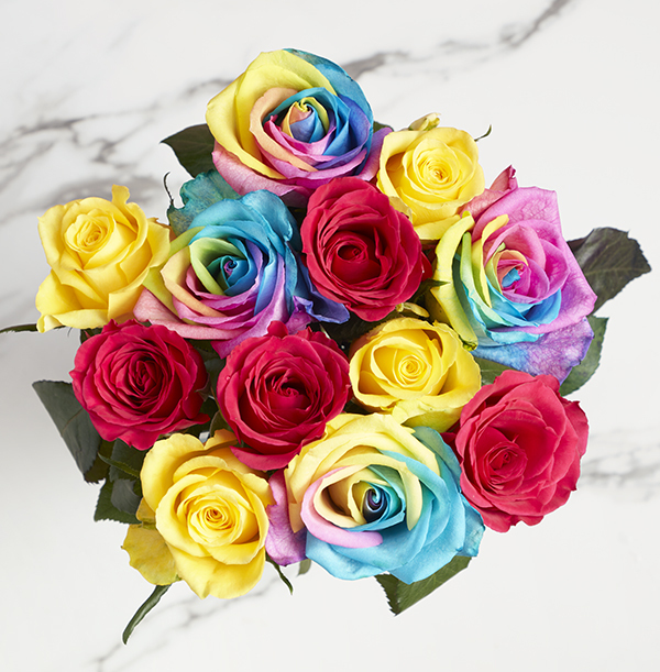 rainbow roses delivery cheap