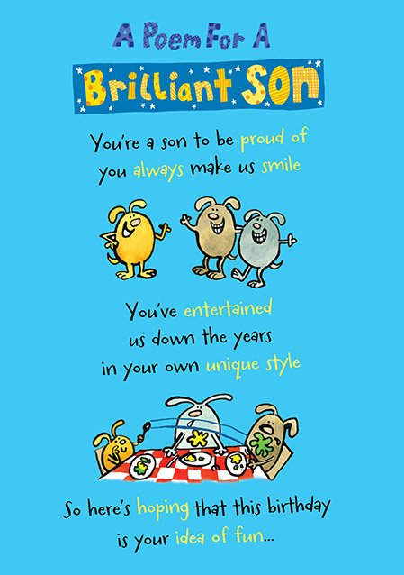 Fresh 50 Birthday Card Verses For Son