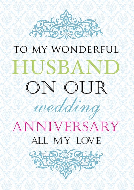 Husband Wedding Anniversary Card Truly Madly Deeply Funky Pigeon