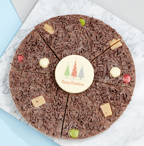 Gourmet Chocolate Pizza - Merry Christmas