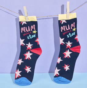 Ladies Mum You're A Star Socks Size 4-8