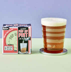Pop Up Pint Glass In A Tin