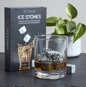 Whisky glass and Ice Stones set