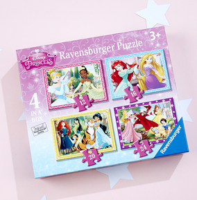 Disney Princess 4 in a Box Puzzle