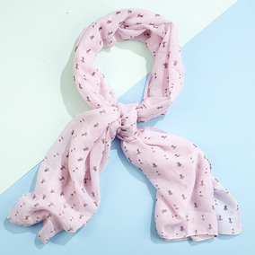 Pale Pink Recycled Bee Ditsy Print Scarf