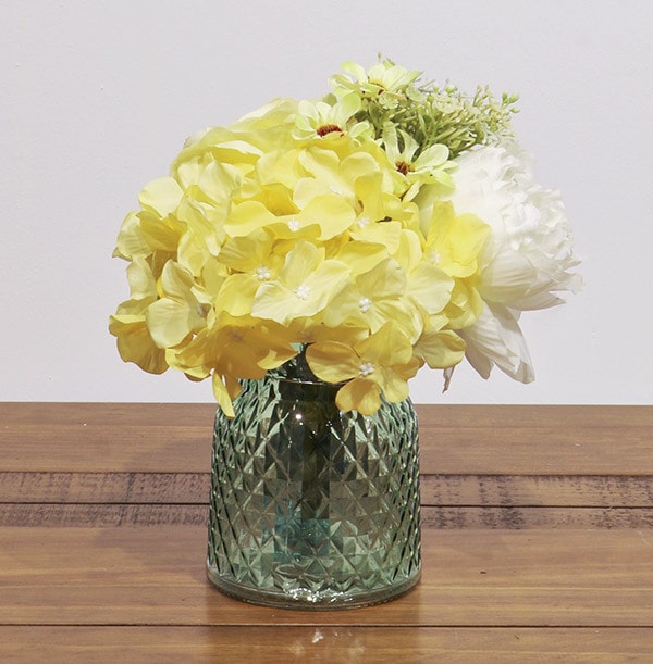 Yellow Peony Cream Tudor Artificial Flowers In Vase Funky Pigeon