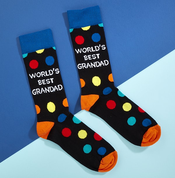 Men's World's Best Grandad Socks Size 6-11 | Funky Pigeon