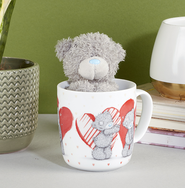 Tatty Teddy Double Heart Mug & Bear Funky Pigeon