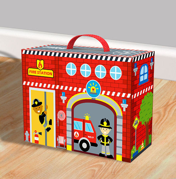 Wooden Fire Station Box Funky Pigeon