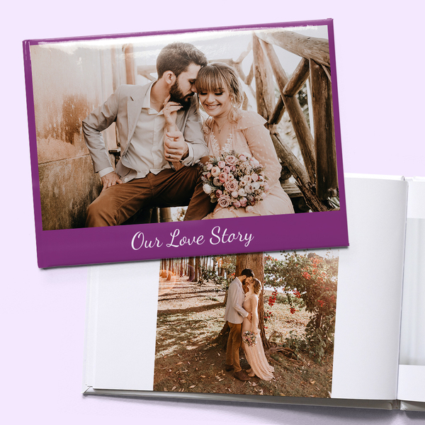 Personalised Wedding A4 Photo Book - Gloss Protective Finish Hard Cover