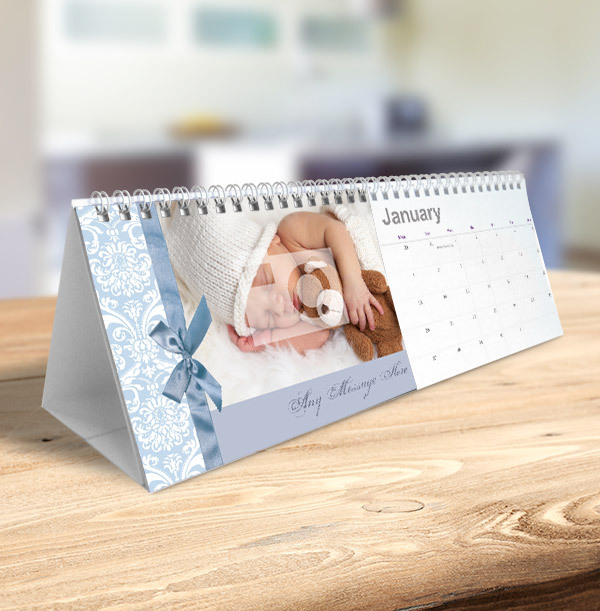 Ribbon Personalised Photo & Text Calendar Funky Pigeon