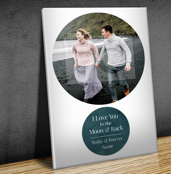 Love You To The Moon Photo Canvas - Portrait 20x30