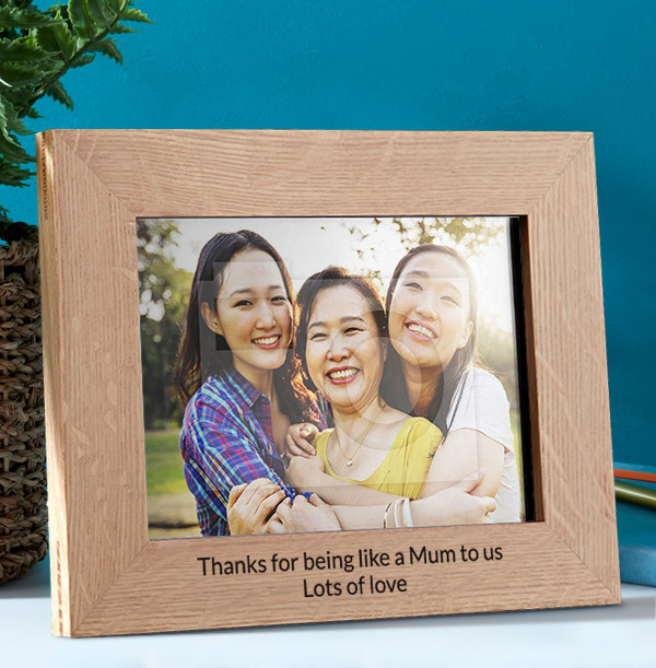 Like A Mum To Me Personalised Wooden Photo Frame - Landscape