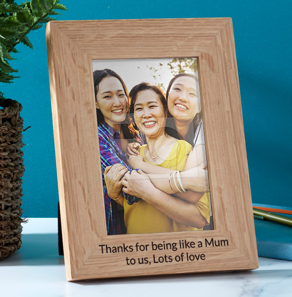 Like A Mum To Me Personalised Wooden Photo Frame - Portrait